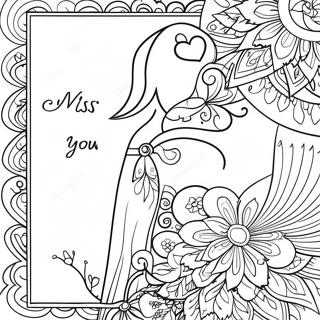 Heartfelt I Miss You Coloring Page 27294-24885