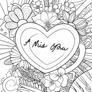 Heartfelt I Miss You Coloring Page 27294-24888