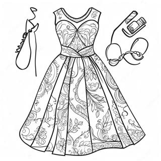 Stylish Dress Up Fashion Coloring Page 272-221