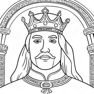 Royal Crowned King Coloring Page 27304-24893