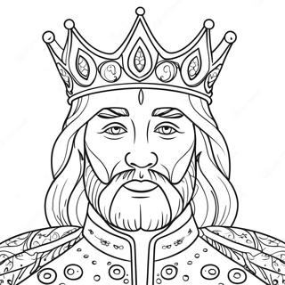 Royal Crowned King Coloring Page 27304-24894