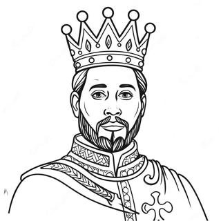 Royal Crowned King Coloring Page 27304-24896