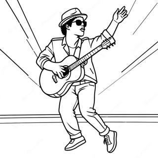 Bruno Mars Performing On Stage Coloring Page 27314-24901