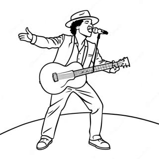 Bruno Mars Performing On Stage Coloring Page 27314-24902