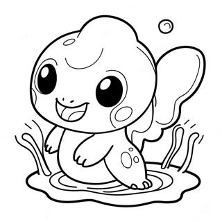 Cute Water Pokemon Swimming Coloring Page 27324-24909