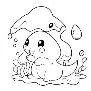 Cute Water Pokemon Swimming Coloring Page 27324-24911