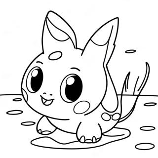 Cute Water Pokemon Swimming Coloring Page 27324-24912