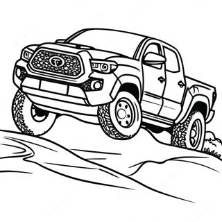 Classic Toyota Tacoma Off Roading Coloring Page 27334-24917