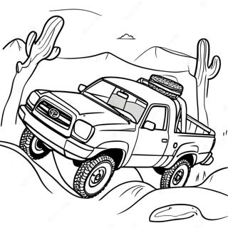 Classic Toyota Tacoma Off Roading Coloring Page 27334-24918