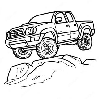 Classic Toyota Tacoma Off Roading Coloring Page 27334-24920