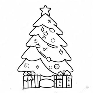 Aesthetic Christmas Tree Coloring Page 27353-24930