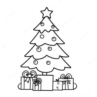 Aesthetic Christmas Tree Coloring Page 27353-24931