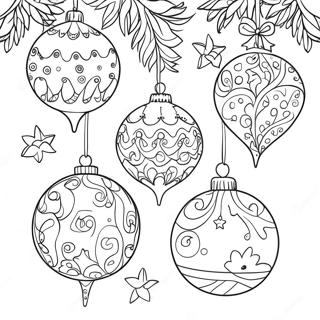 Whimsical Christmas Ornaments Coloring Page 27354-24933