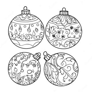 Whimsical Christmas Ornaments Coloring Page 27354-24934