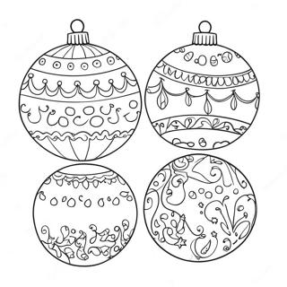 Whimsical Christmas Ornaments Coloring Page 27354-24935