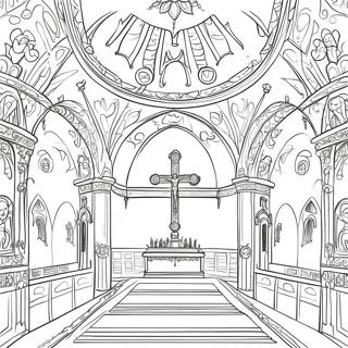 Orthodox Church Interior Coloring Page 27364-24943