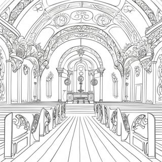 Orthodox Church Interior Coloring Page 27364-24944