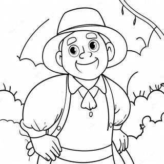 Easy Pilgrim Coloring Page 27373-24948