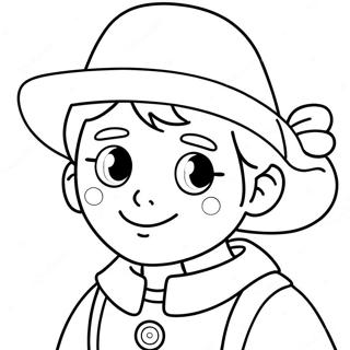 Cute Pilgrim Boy Coloring Page 27374-24949