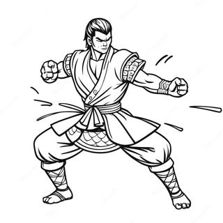 Giyu Tomioka In Battle Stance Coloring Page 27384-24960