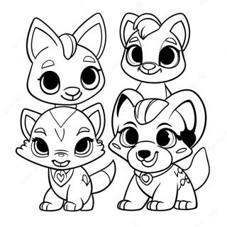 Cute Animal Jam Characters Coloring Page 27394-24965