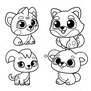 Cute Animal Jam Characters Coloring Page 27394-24966