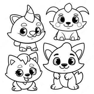 Cute Animal Jam Characters Coloring Page 27394-24968