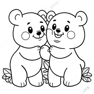 Cute Gummy Bears Playing Together Coloring Page 27414-24982