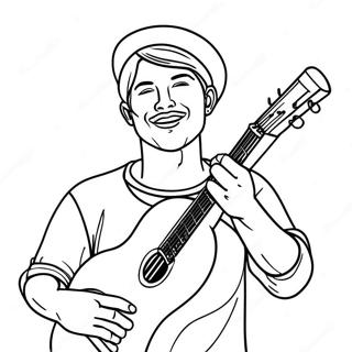 Music Artist Coloring Page 27443-25002