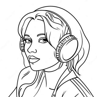 Music Artist Coloring Page 27443-25003