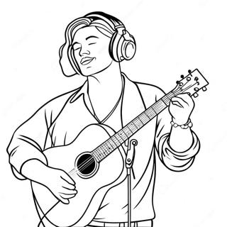 Music Artist Coloring Page 27443-25004