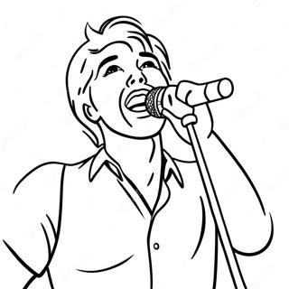 Famous Singer Performing On Stage Coloring Page 27444-25005