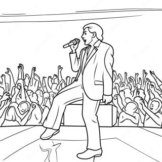 Famous Singer Performing On Stage Coloring Page 27444-25006