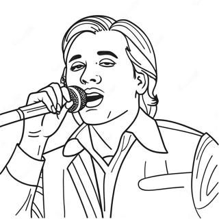 Famous Singer Performing On Stage Coloring Page 27444-25007