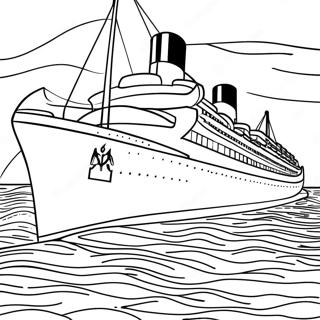 Majestic Britannic Ocean Liner Coloring Page 27454-25013