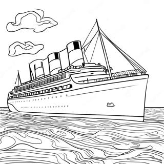 Majestic Britannic Ocean Liner Coloring Page 27454-25015