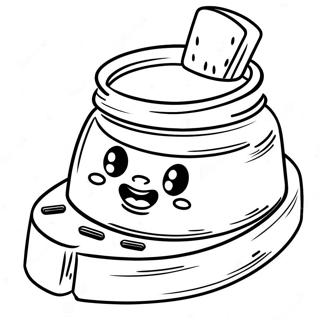 Nutella Spread On Toast Coloring Page 27464-25021