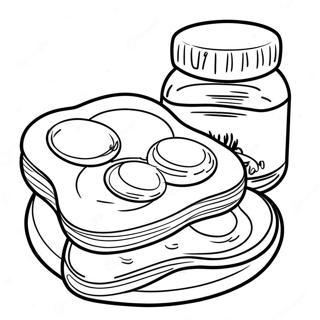 Nutella Spread On Toast Coloring Page 27464-25023