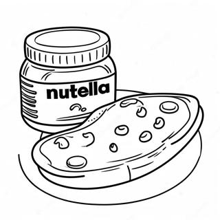 Nutella Spread On Toast Coloring Page 27464-25024