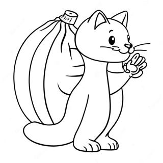 Banana Cat Coloring Page 27473-25026