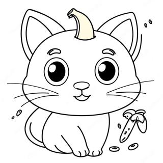 Banana Cat Coloring Page 27473-25028