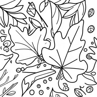 Kids Fall Leaves Coloring Page 27483-25034