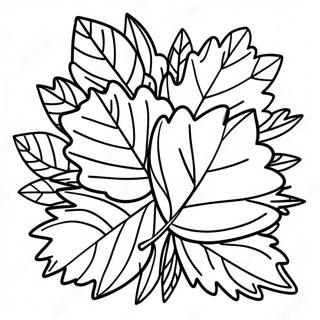 Kids Fall Leaves Coloring Page 27483-25036