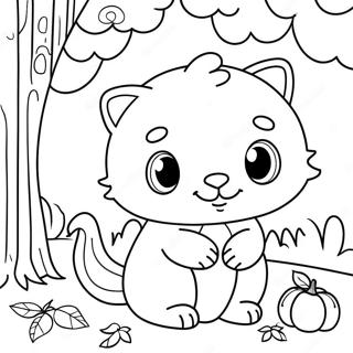 Cute Fall Animals Coloring Page 27484-25038