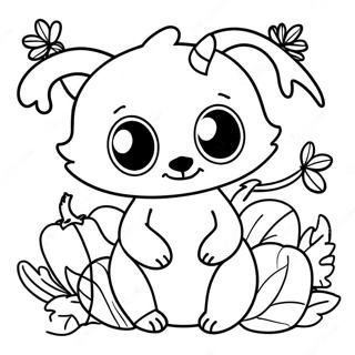 Cute Fall Animals Coloring Page 27484-25039