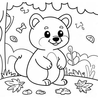 Cute Fall Animals Coloring Page 27484-25040