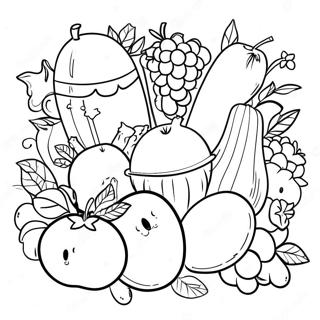 Healthy Foods Coloring Page 2748-2237