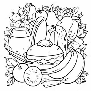 Healthy Foods Coloring Page 2748-2238