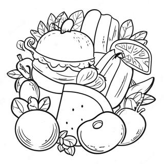 Healthy Foods Coloring Page 2748-2239