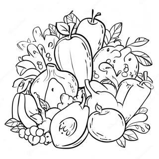 Healthy Foods Coloring Page 2748-2240